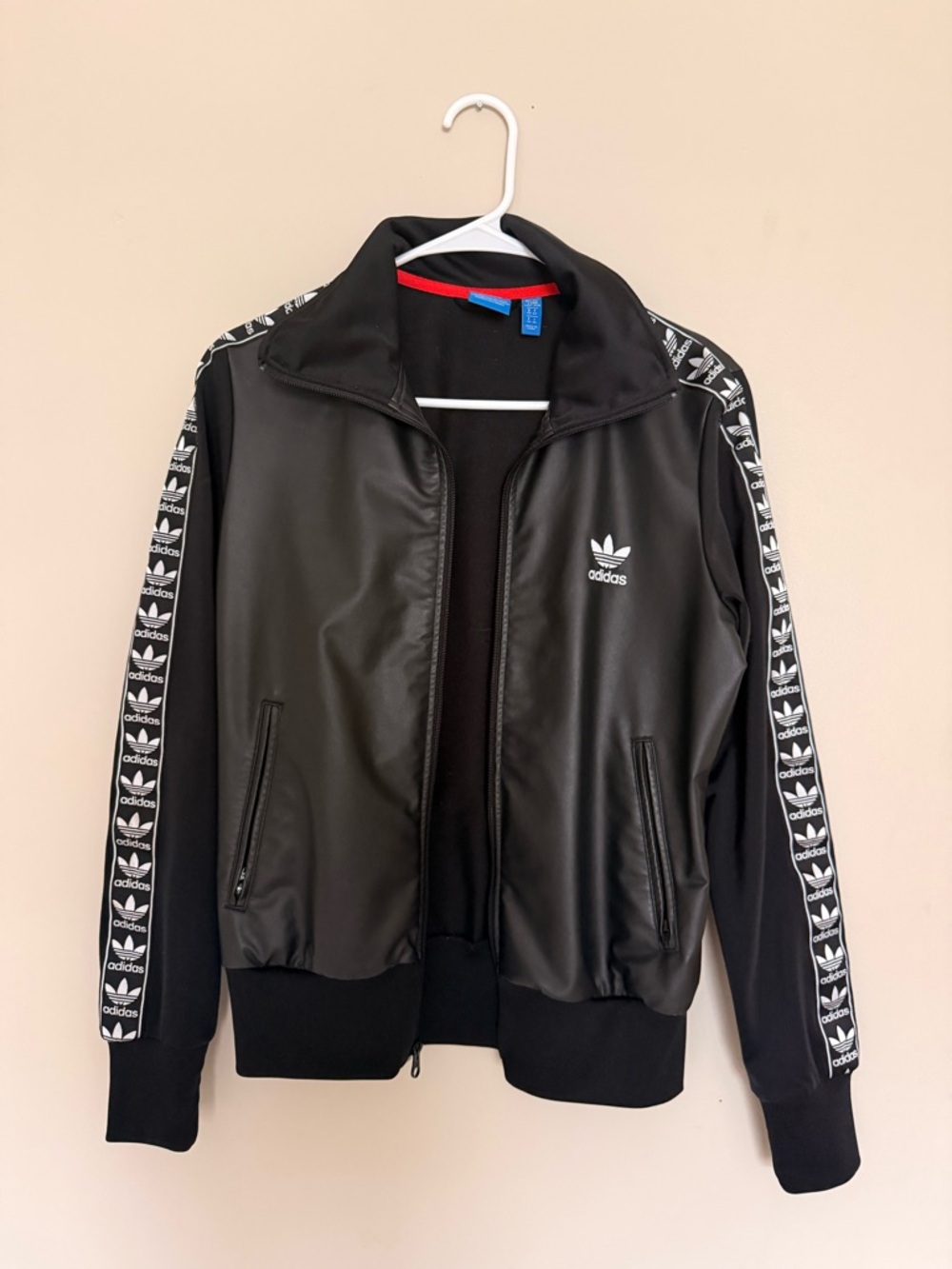adidas Black Women’s Bomber Track Jacket with Trefoil Stripe